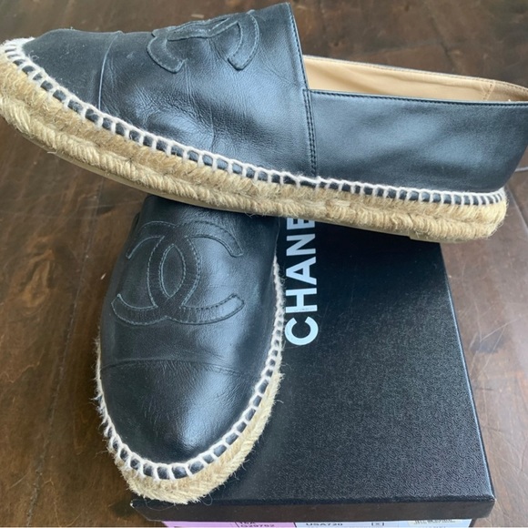 Black Chanel Espadrilles size 10 - Picture 3 of 8